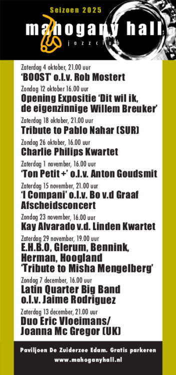 Flyer 252 mahogany hall tweede deel 2025